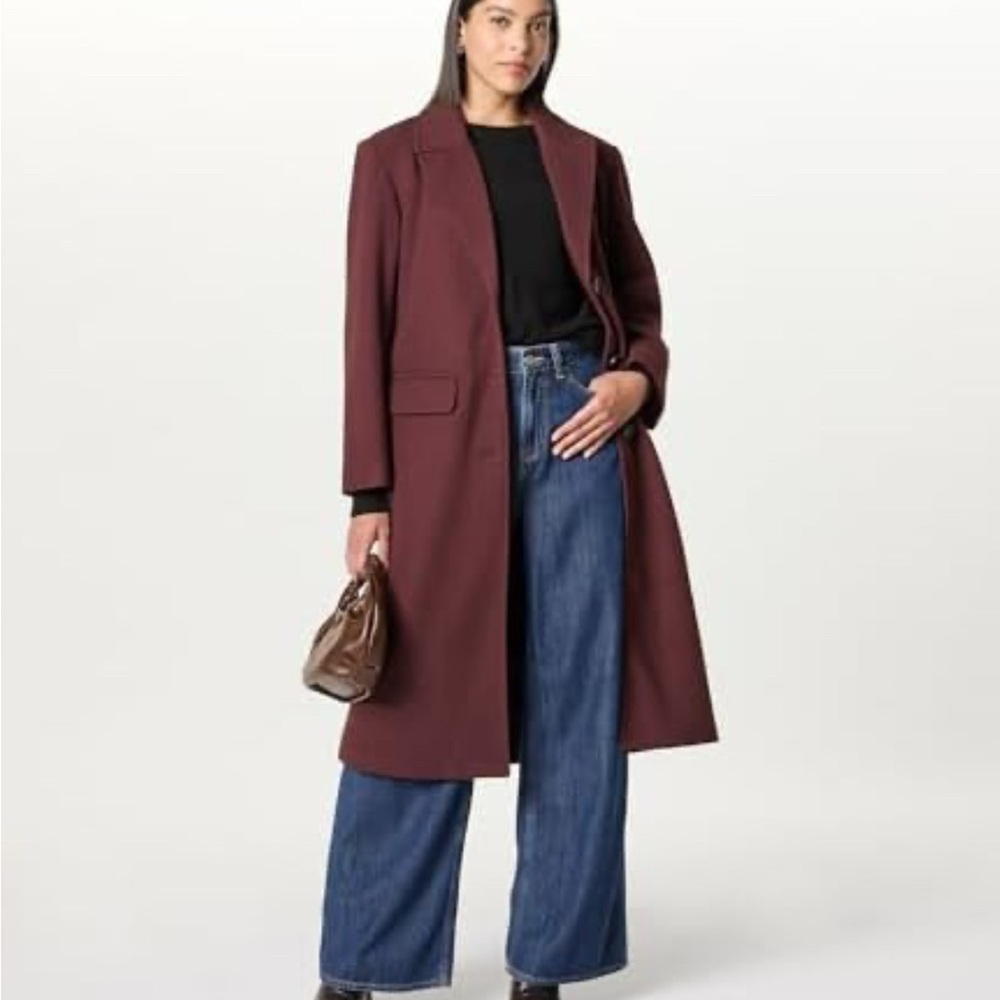 The Drop Women's Liam Loose Overcoat Chocolate color NWT